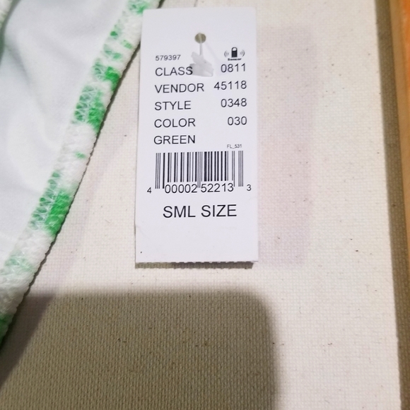 Pacsun - Bikini, Size - Small, Color - white top with white and green bottom. - Picture 6 of 7